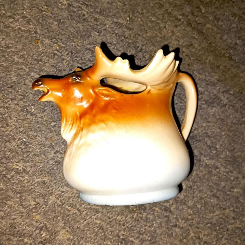 Antique Czechislovia Moose creamer 1930 stamped w/ seal